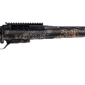 Side view of a carbon fiber rifle.