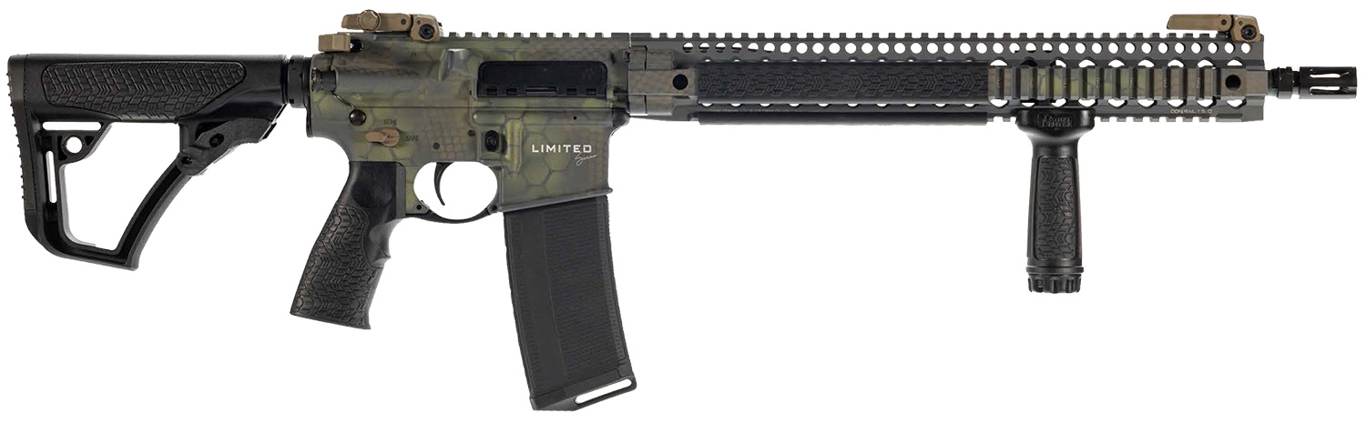 Daniel Defense  DDM4 V9 *CA Compliant 5.56 NATO 10+1 16" Crocodile Rattlecan Threaded Barrel, Crocodile Rattlecan Picatinny Rail Aluminum Receiver, DD Buttstock Black Polymer Stock, Black Polymer Grip