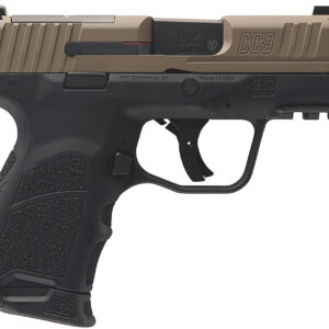 Handgun with black and tan design