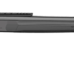 Side view of a modern hunting rifle.