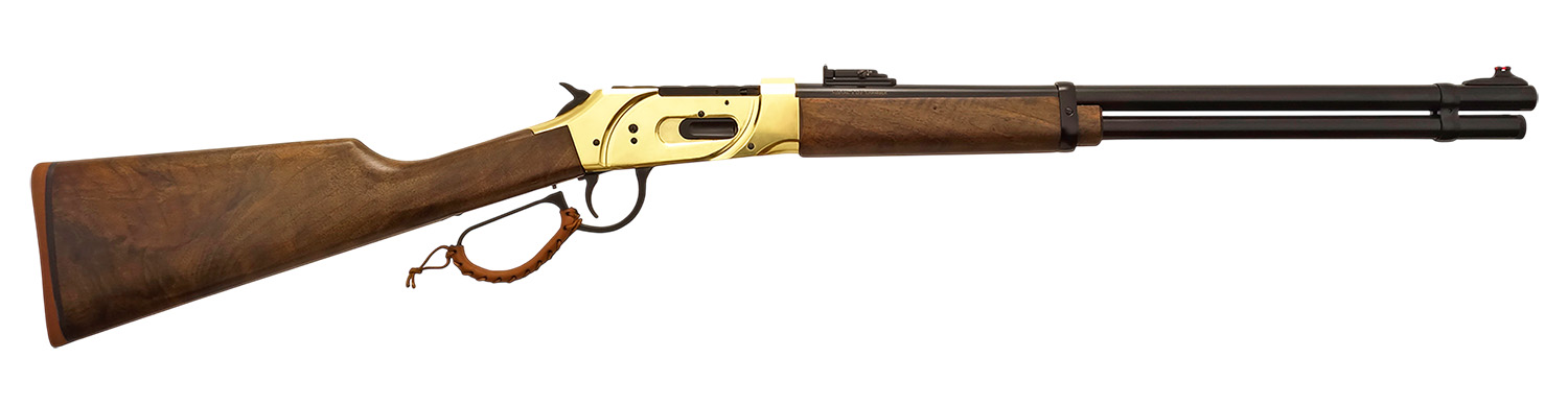 Side view of a lever-action rifle