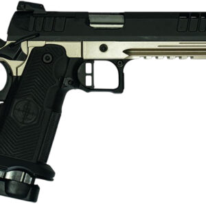 Detailed image of a modern handgun.