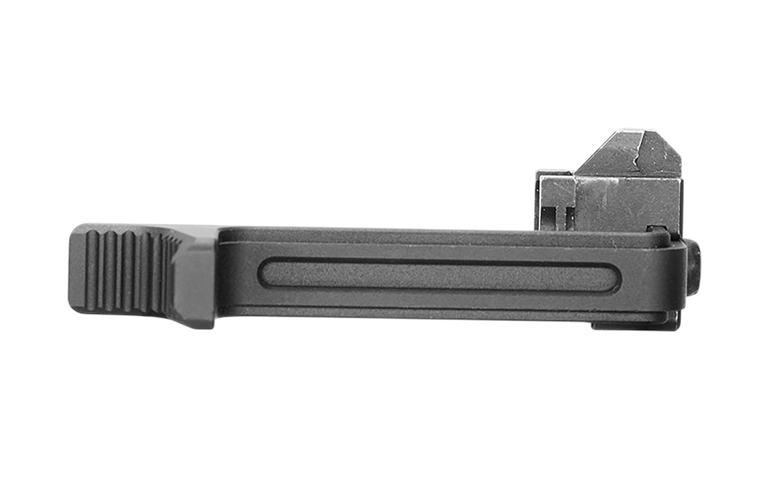 Close-up of a firearm sight component