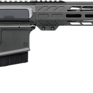 Side view of a modern sporting rifle.