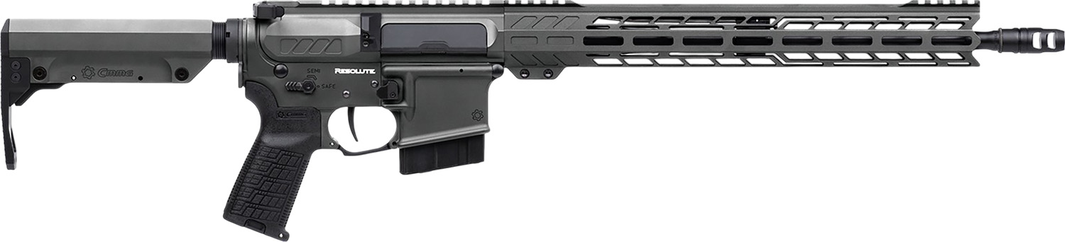 Side view of a modern sporting rifle.