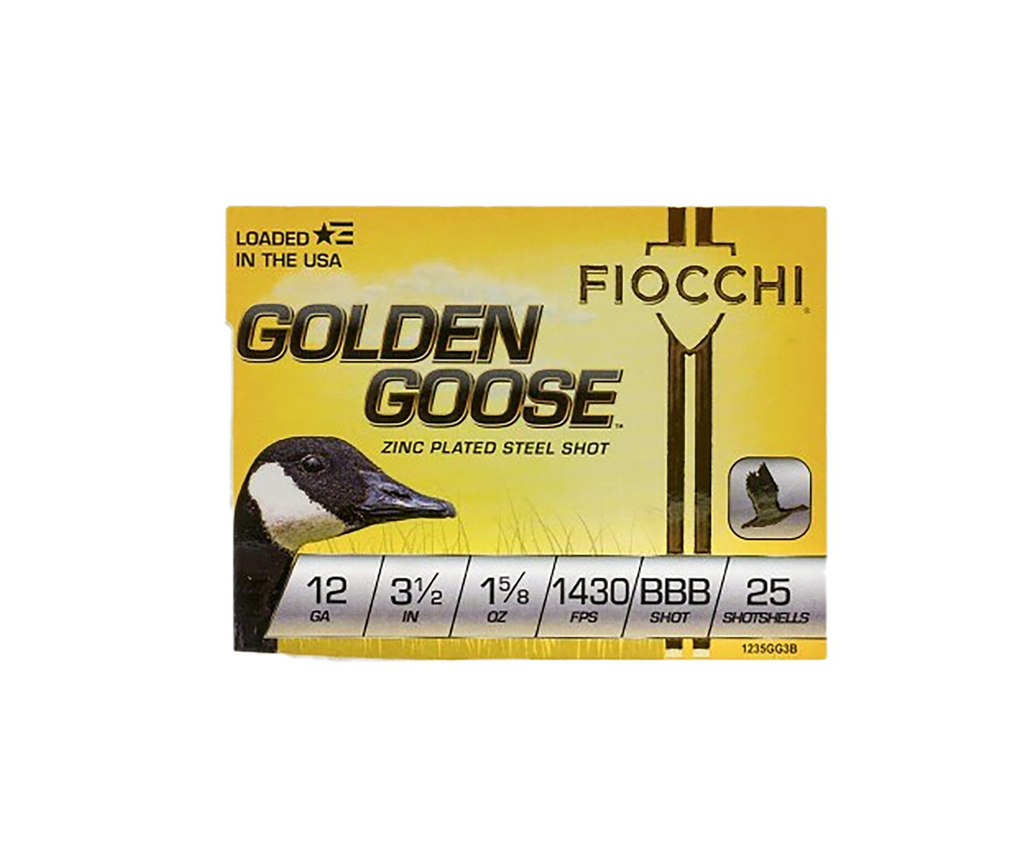Fiocchi Golden Goose zinc plated steel shot shells