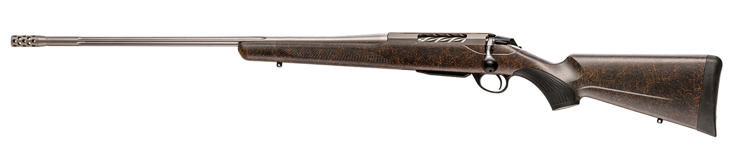 Tikka JRTXRBS47124 T3x Roughtech 7mm PRC 3+1 24.30" Stainless Fluted Threaded Barrel, Stainless Steel Drilled & Tapped Receiver, Ember Roughtech Synthetic Stock, Left Hand