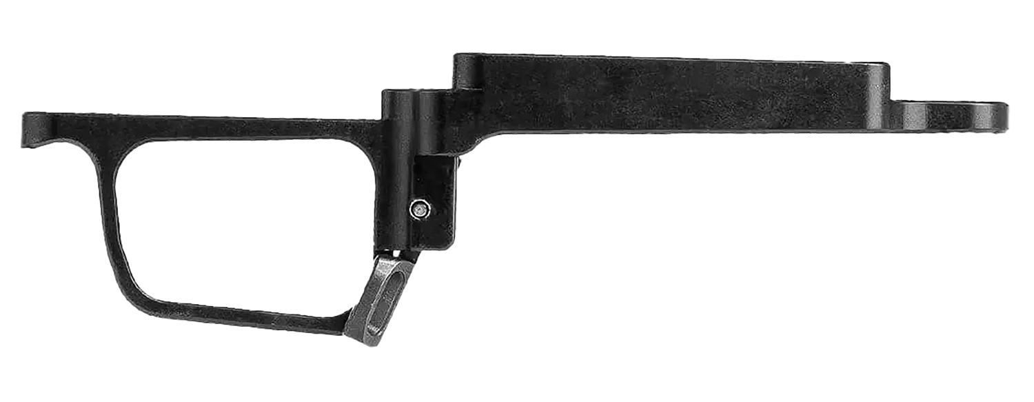 Black eyeglass frame viewed from the side.