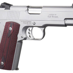 Custom Ed Brown pistol with wood grip