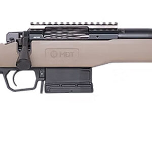 Side view of a modern tactical rifle.
