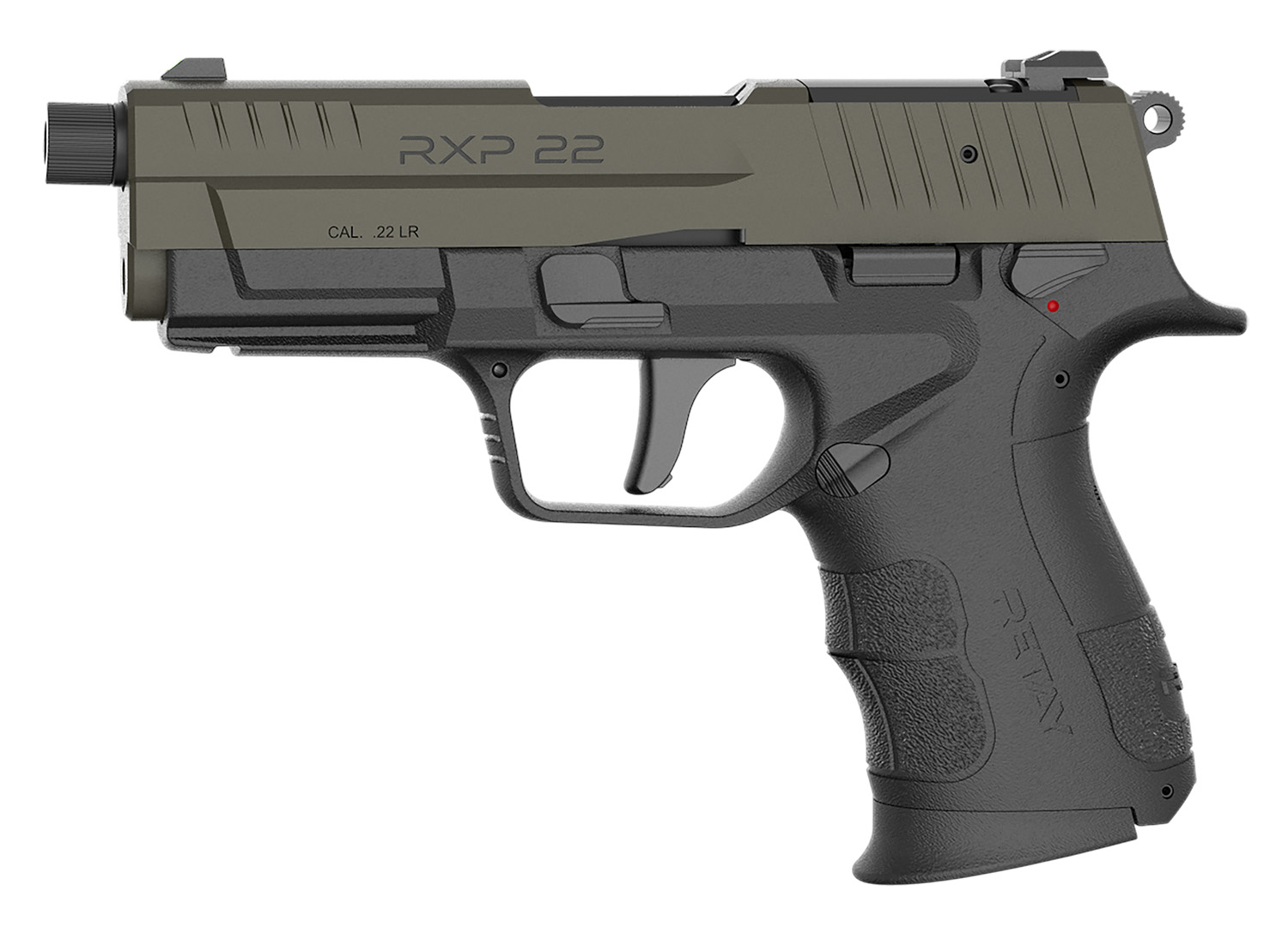 RXP 22 firearm with green and black design.