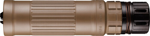 Tactical flashlight in tan color.