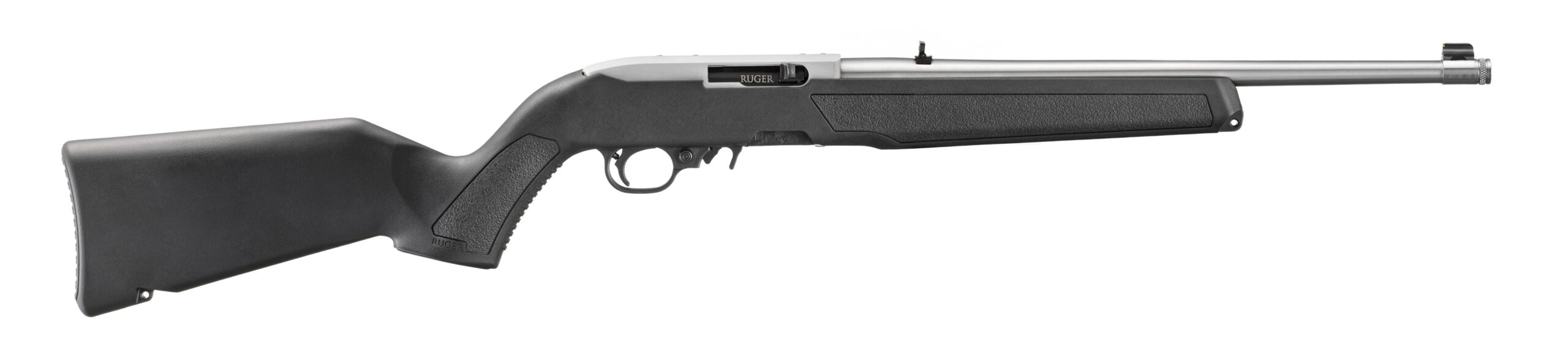 Side view of a modern sporting rifle.