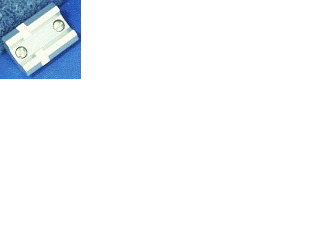 Close-up of a silver electrical connector.