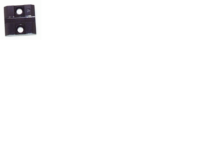 Black plastic object with circular holes.