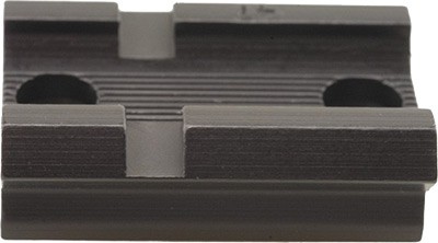 Close-up of a black mounting rail accessory.