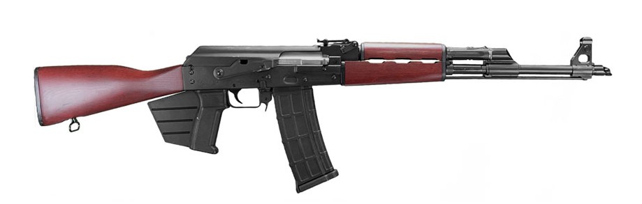 ZASTAVA PAP M90 5.56 AK RIFLE WITH SERBIAN RED FURNITURE PINNED 10RD MAGAZINE CA COMPLIANT FIN GRIP 18.25IN CHROME LINE BARREL 1.5MM RECEIVE BULDGED TRUNNION ZR90556SRCA