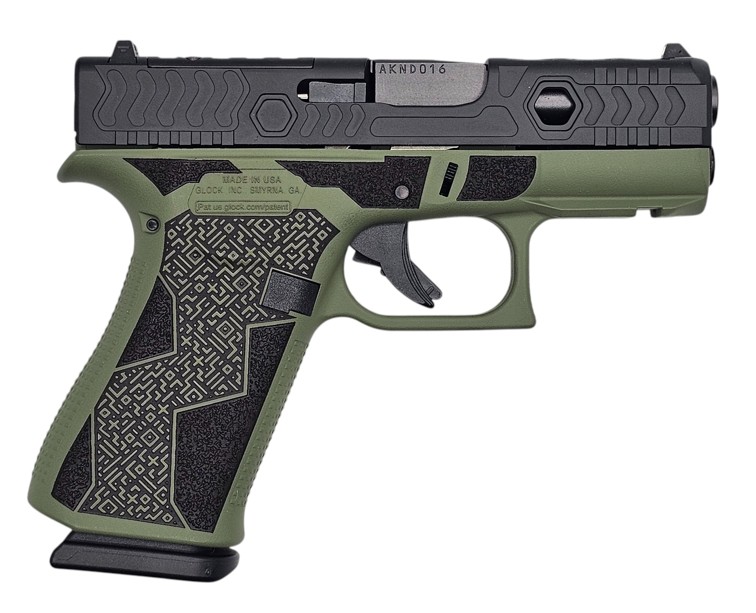 GLOCK 43X C4 KAVORKA 9MM OD GREEN 3.4IN BARREL OR 10RD UX4350204FRKVGR