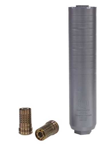 Firearm suppressor with detachable components.