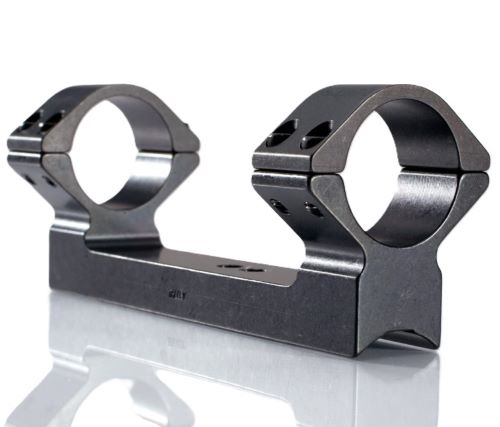 Black rifle scope mount with dual rings