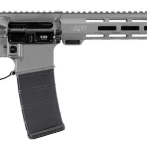 Modern rifle with a sleek design and tactical features.