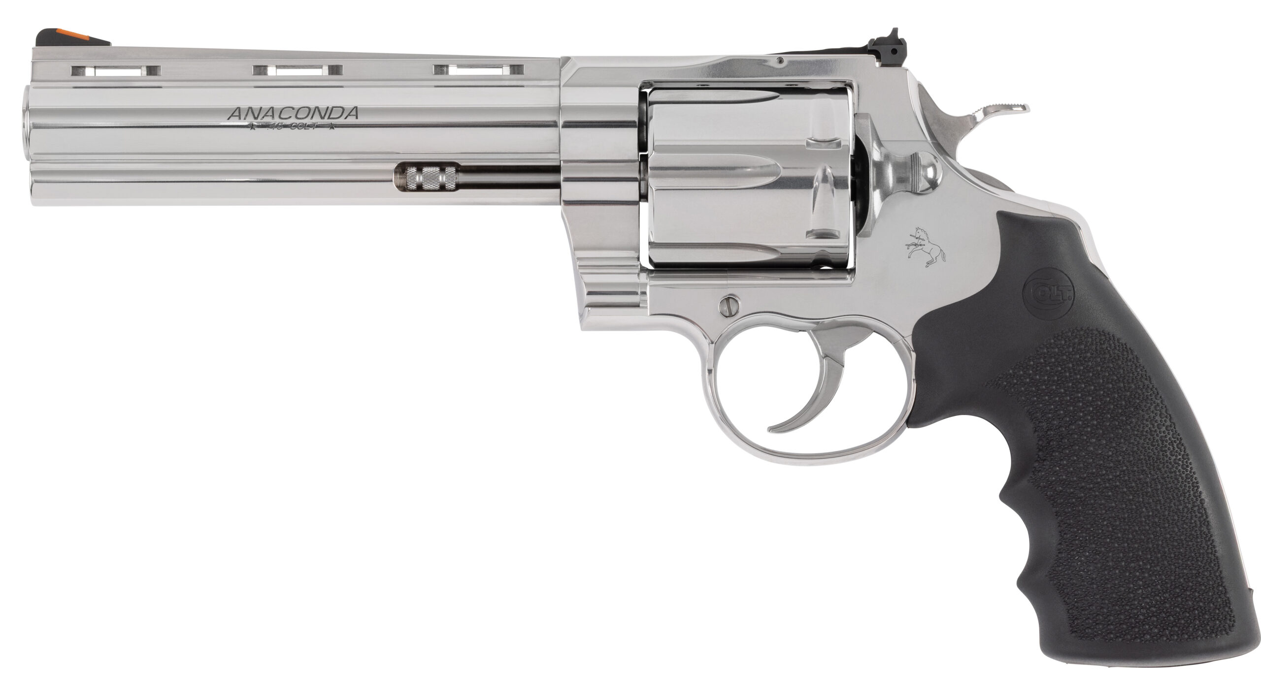 Colt Anaconda revolver with stainless steel finish