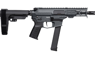Side view of a modern tactical firearm