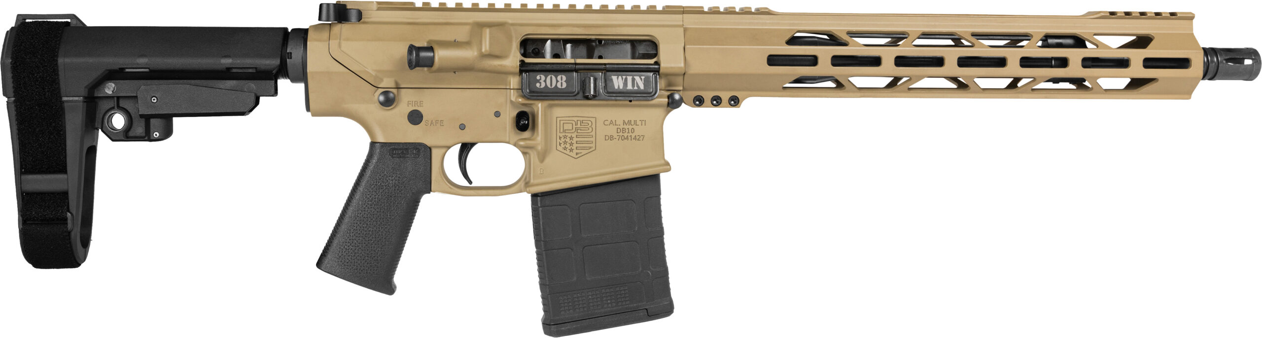 FDE tactical rifle with adjustable stock