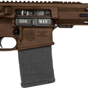 Side view of a modern tactical rifle.