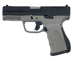 Side view of a semi-automatic handgun
