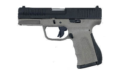 Side view of a semi-automatic handgun