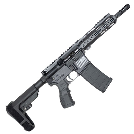 Modern black AR-15 style rifle