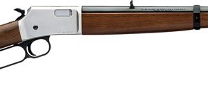 Side view of a lever-action rifle.