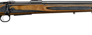 Elegant rifle with a stylish wooden design.
