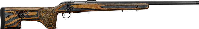 Elegant rifle with a stylish wooden design.
