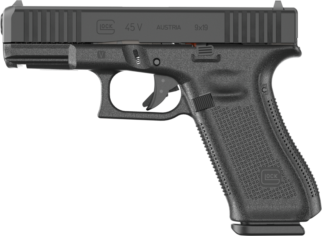 Glock 45 handgun side view