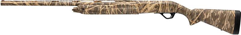 Camouflage shotgun with grass pattern design.