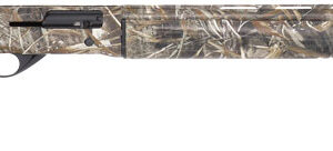 Camo shotgun with sleek design and functionality.