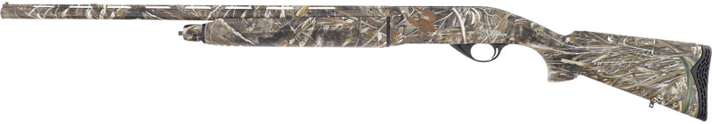 Camo shotgun with a sleek design.