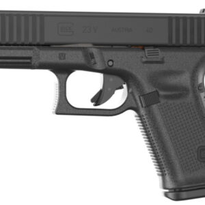 Glock 23 V handgun with a black finish