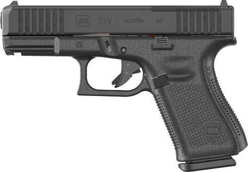 GLOCK 23 V handgun side view.