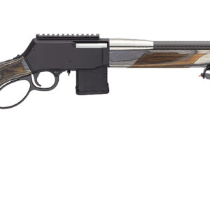 Side view of a modern rifle with bipod.
