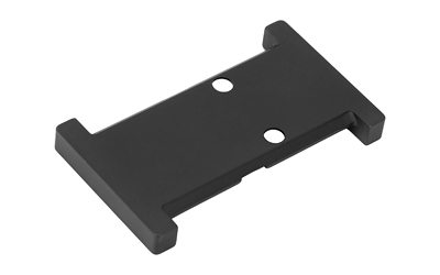 Black rectangular mounting plate with two holes