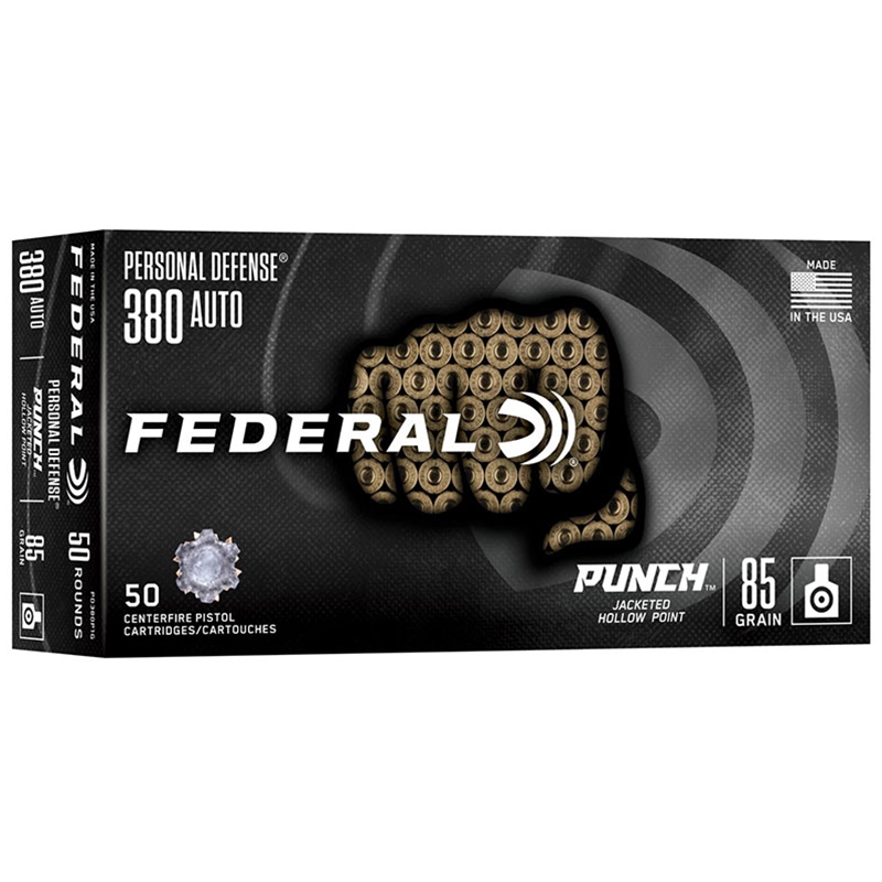Federal 380 Auto personal defense ammunition package.