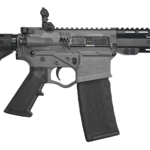 ATI ALPHA MAXX 5.56 PISTOL 7.5" BBL 7" HG, SNIPER GREY, PARBRACE, FLIP UPS, 1-30RD