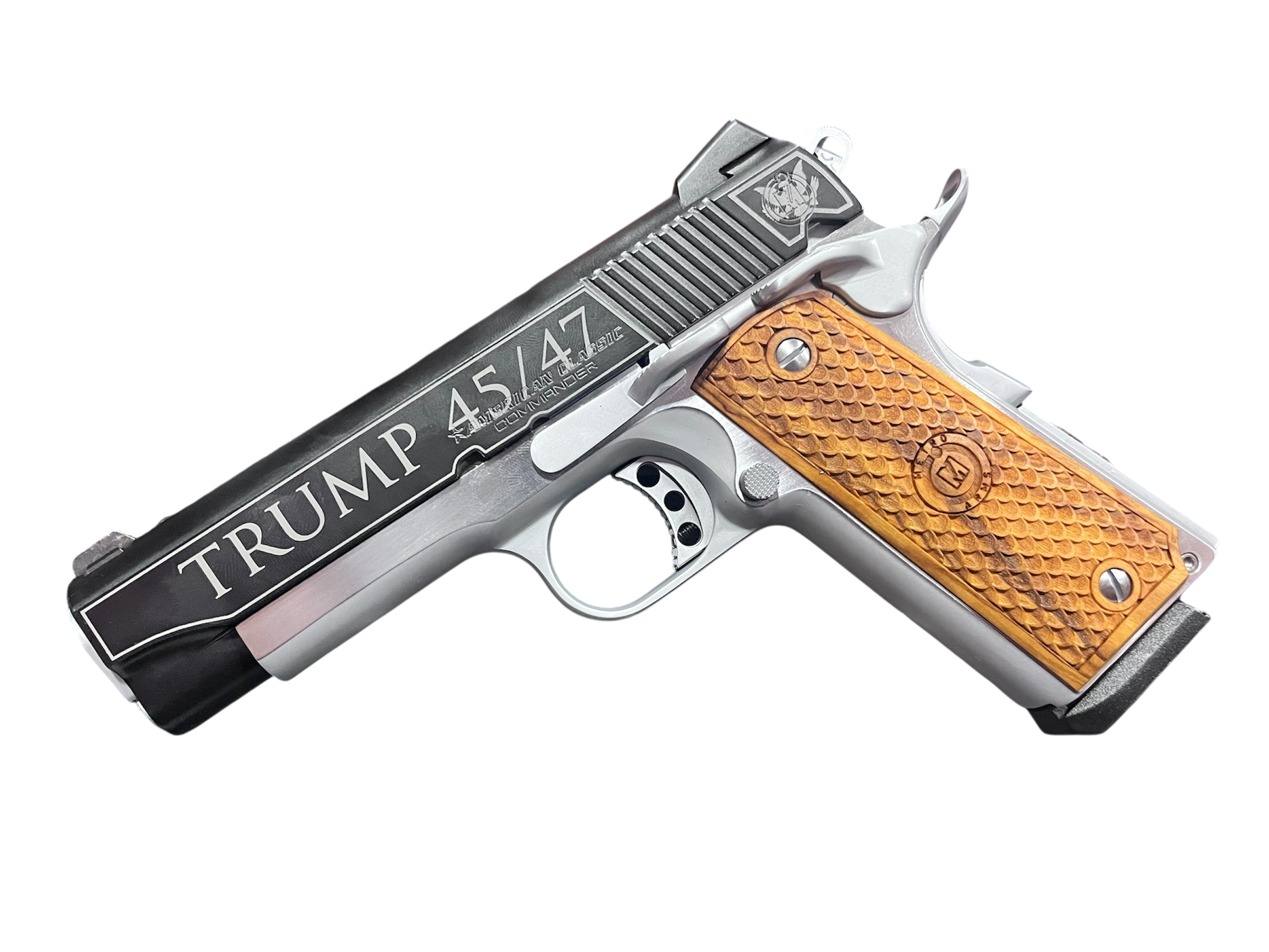 AMERICAN CLASSIC COMMANDER 1911 9MM 4.25" TRUMP 45/47 CHROM/BLACK 9RD