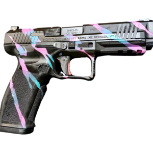 Colorful handgun with artistic design