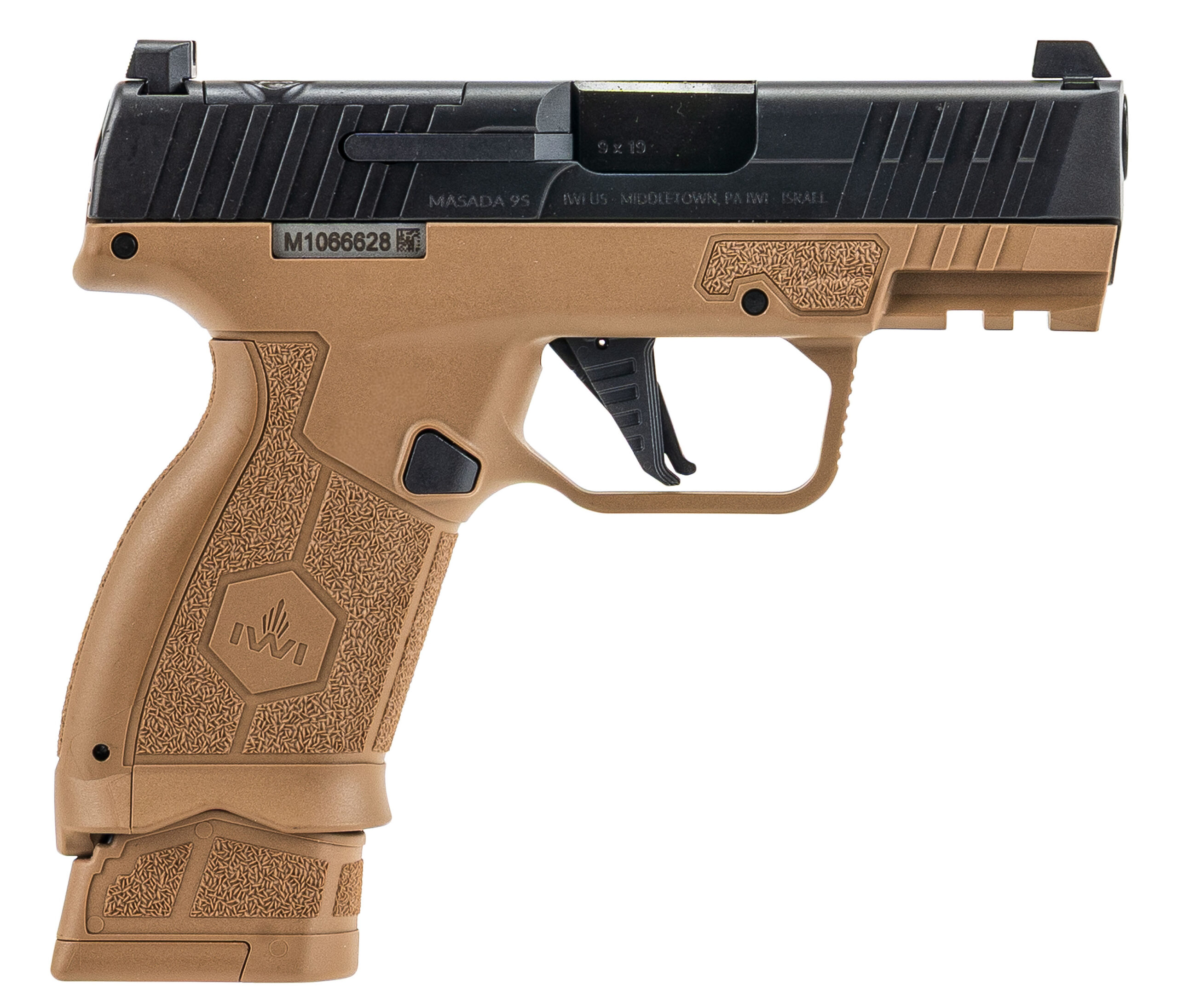 IWI Masada pistol in tan color
