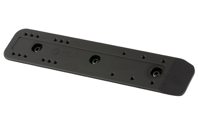 Black mounting plate with screw holes.
