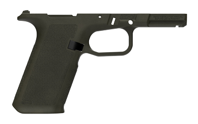 Green handgun frame displayed on a white background.